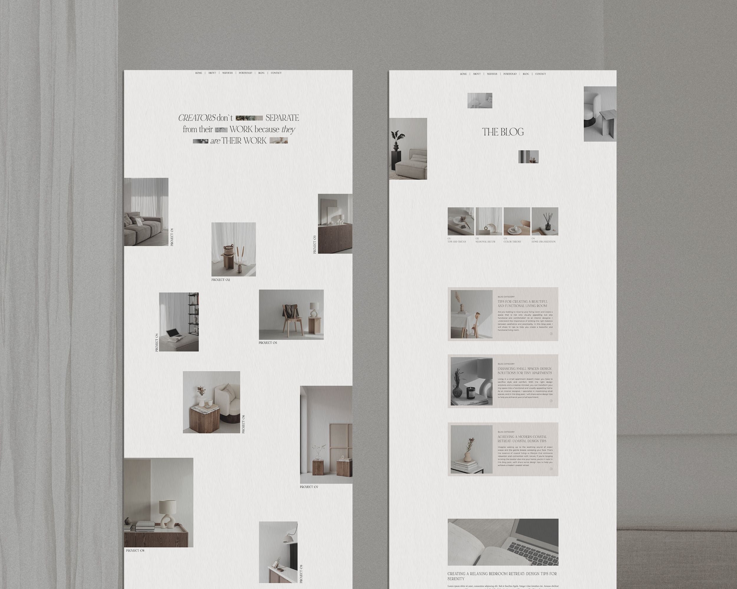 Showit Website Template for Interior Designers | Editable & Modern ...