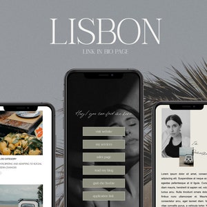 Showit Instagram Link-Vorlage, Showit Link In Bio Vorlage, Showit Vorlage, bearbeitbarer Instagram Link In Bio, Showit Landing Page Vorlage