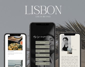 Plantilla de enlaces de Instagram de Showit, plantilla de enlace de Showit en biografía, plantilla de Showit, enlace de Instagram editable en biografía, plantilla de página de destino de Showit