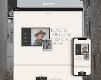 Showit Website Template for Lifestyle Bloggers | Editable Influencer Website, Blog, Shop & Portfolio Design for Content Creators