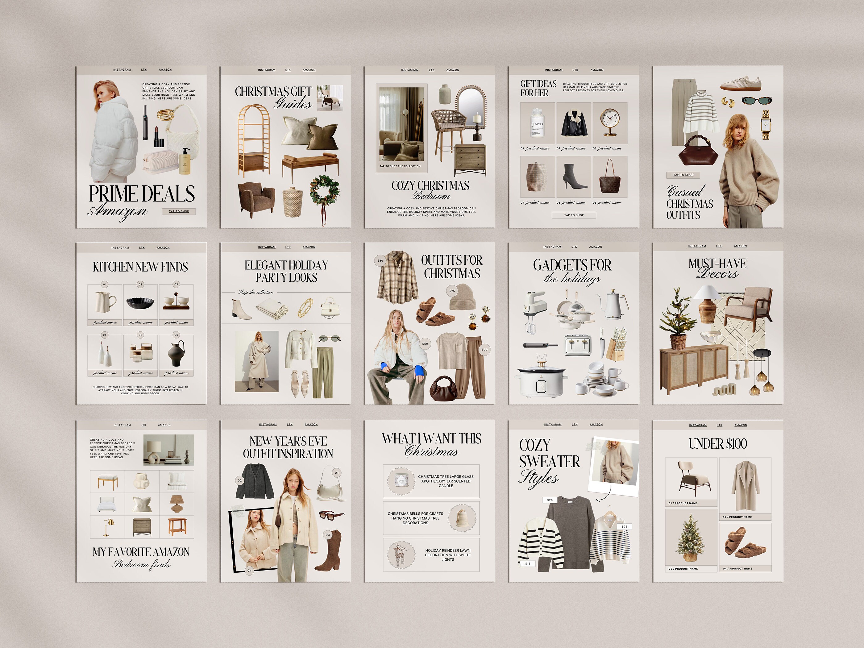 40 Christmas LTK Canva Template, Christmas Instagram LTK, Editable Ltk ...