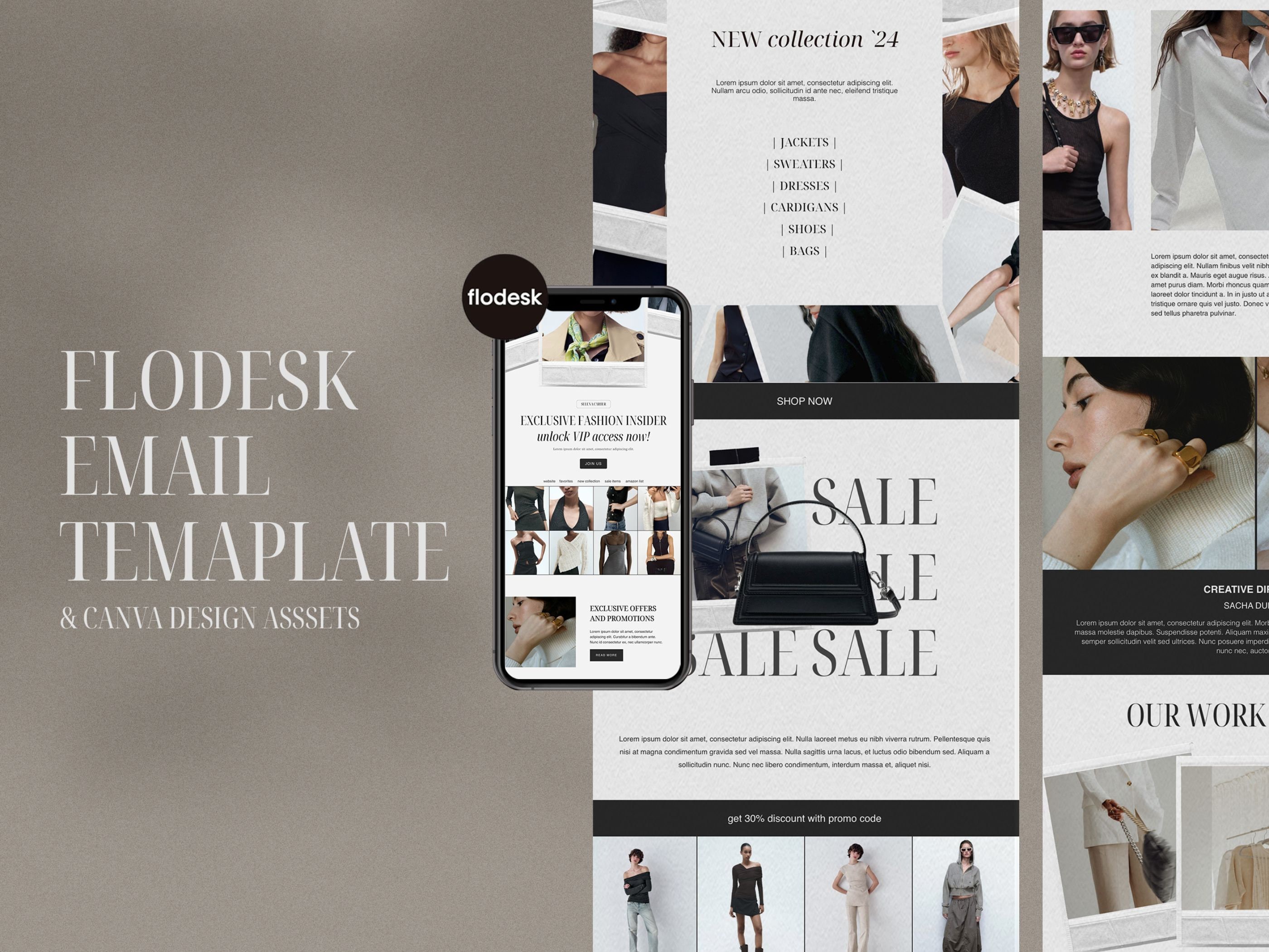 Newsletter Design Using Flodesk Flodek Email Newsletter Template, Email Newsletter, Flodesk Template ...