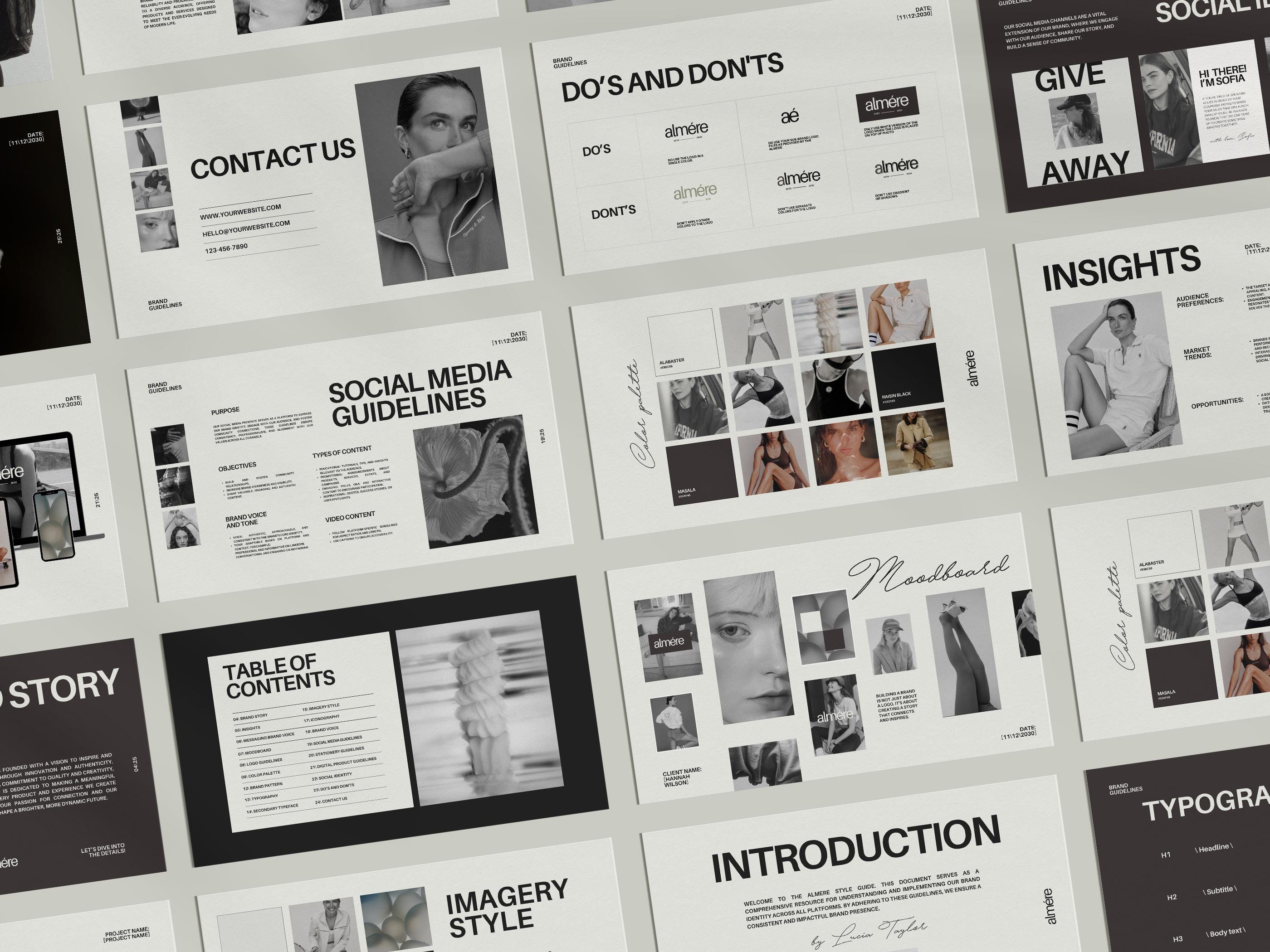 25 Page Brand Guidelines Canva Template | Editable Brand Identity Style ...