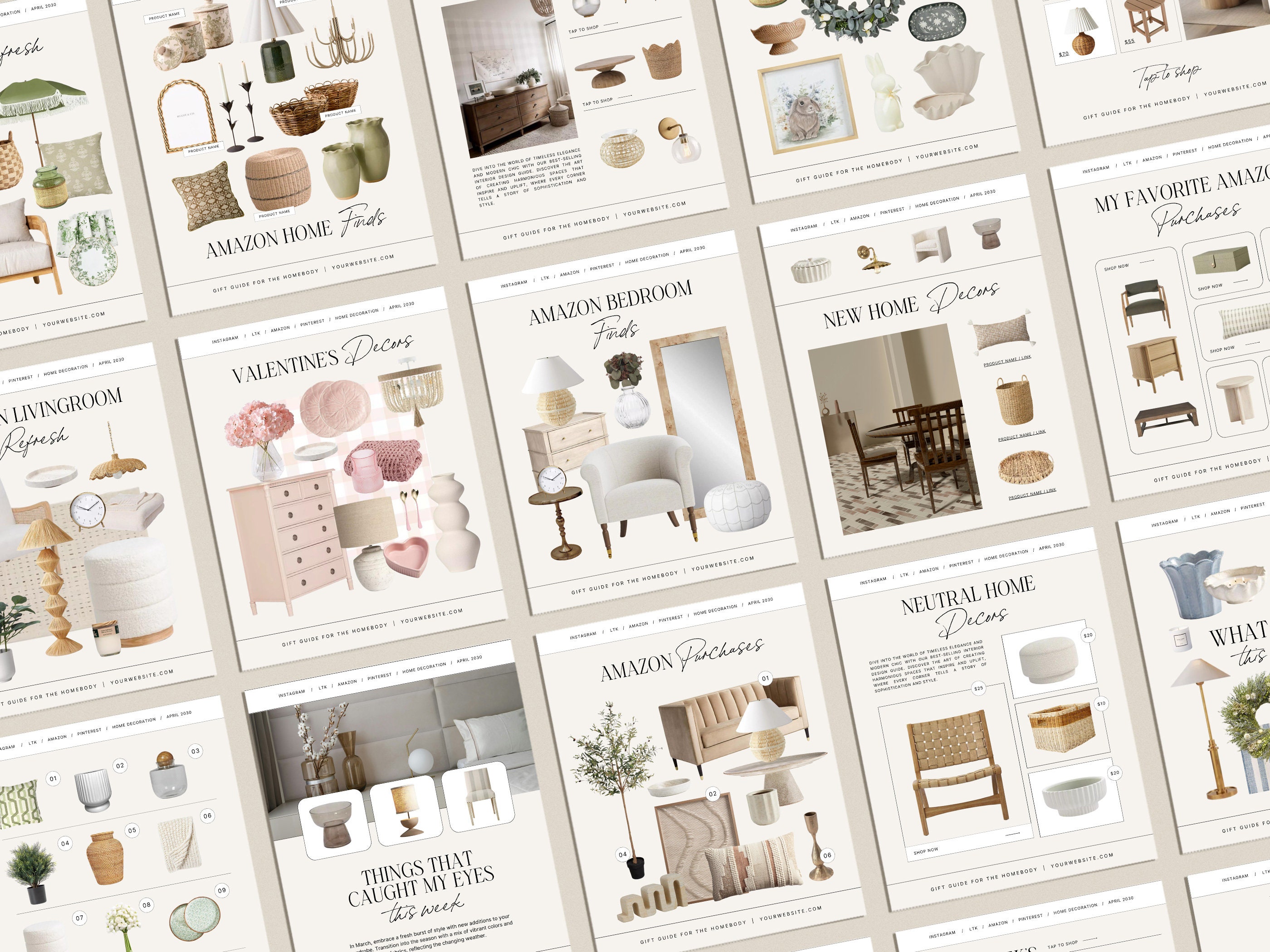 20 Editable LTK Instagram Canva Templates | Home Decor & Interior ...