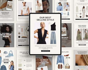 20 Editable Email Template, Brand Email Newsletter, Fashion Email Template, Beauty Email Template, Welcome Email, Canva Email Template
