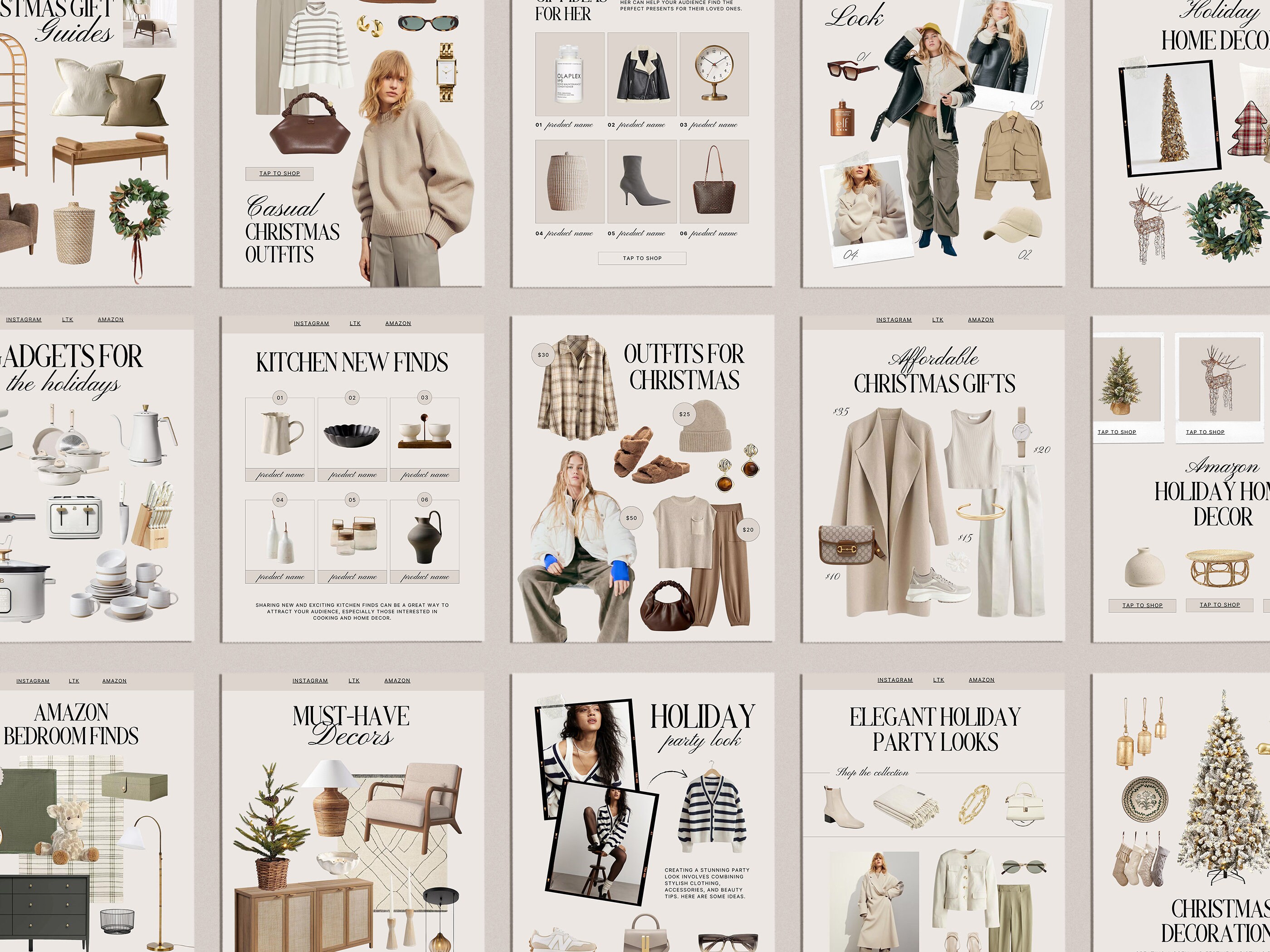 40 Christmas LTK Canva Template, Christmas Instagram LTK, Editable Ltk ...