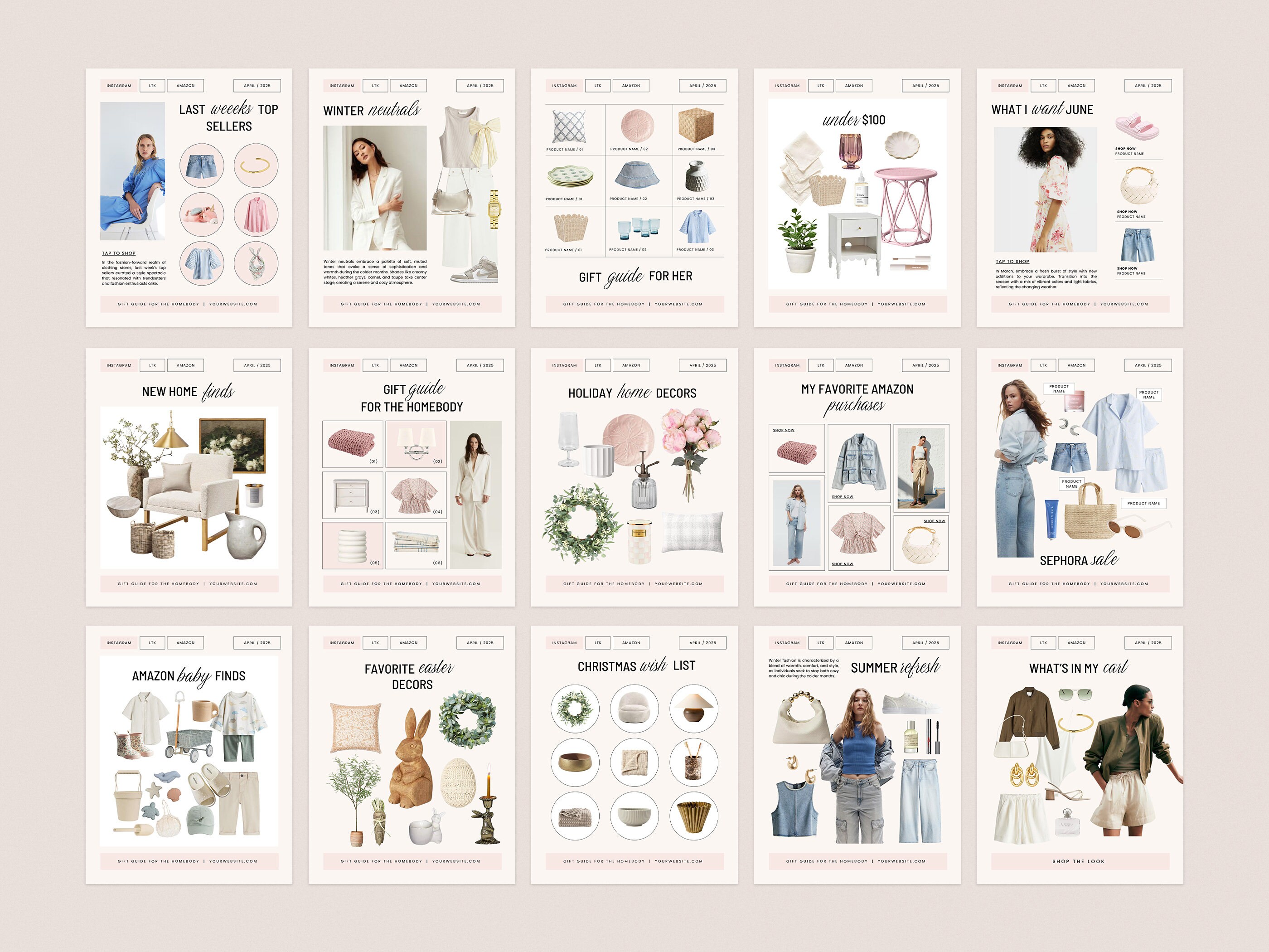 20 Editable LTK Instagram Post Templates | Fashion and Home Decor Gift ...