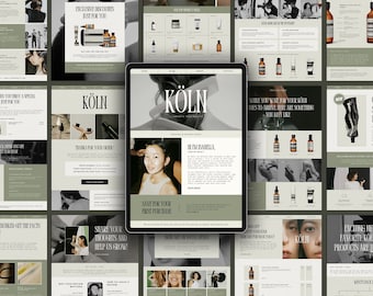 20 Skincare Email Canva Templates | Email Marketing Bundle for Beauty Brands, Estheticians & Skincare Business