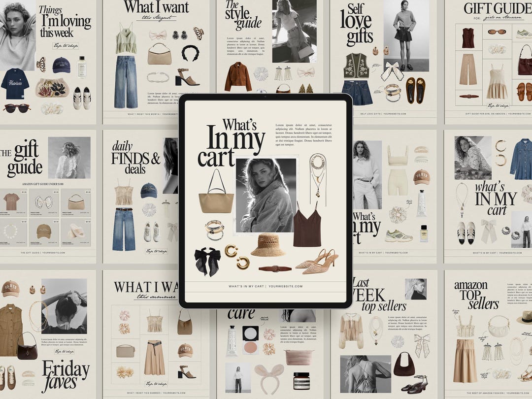 40 Editable LTK Canva Templates | Instagram Product Collage, Gift Guide ...