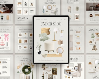 40 LTK Instagram Canva Template bundle, Gift Guide LTK Template, IG Story and Pinterest, Ltk Interior Template,Fashion Social Media Template