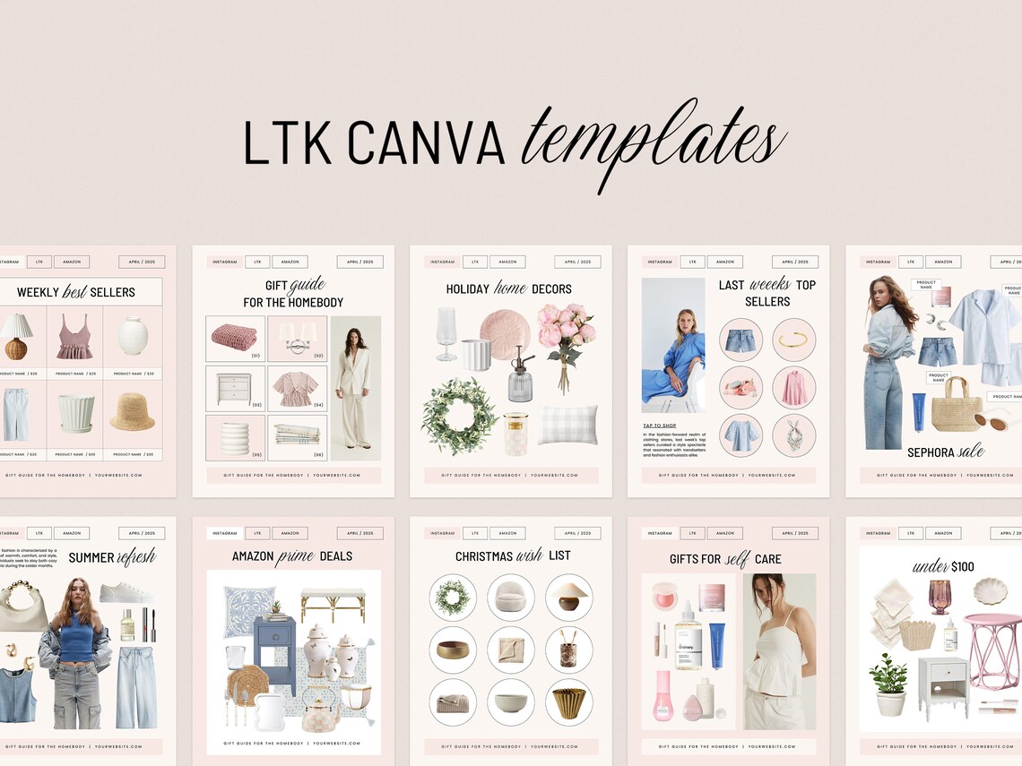 20 Editable LTK Instagram Post Templates | Fashion and Home Decor Gift ...