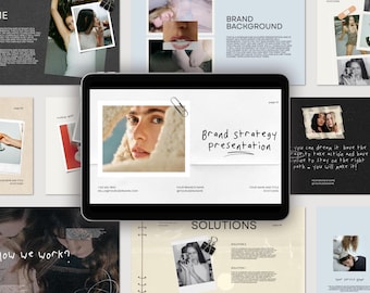 20 Page Brand Strategy Canva Presentation | Editable Client Pitch Deck and Brand Identity Guide for Designers and Creative Studios
