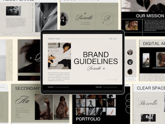 Canva Brand Guidelines Template, Brand Identity Guidelines,  Brand Style Guide, Brand Manual, Brand Guide,Brandbook Template, Canva Template