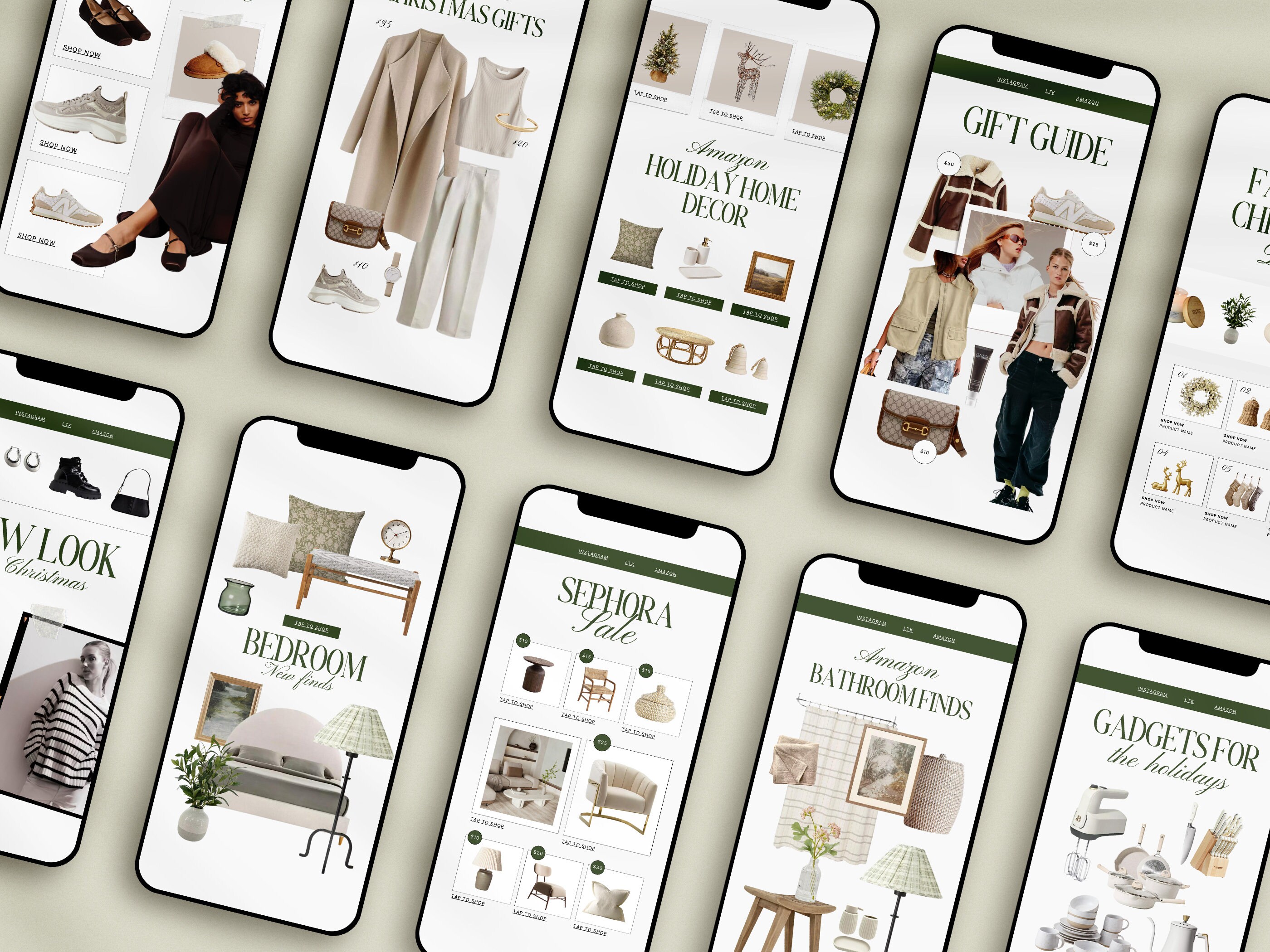 80 Christmas LTK Canva Template Bundle, LTK Instagram Story Template ...