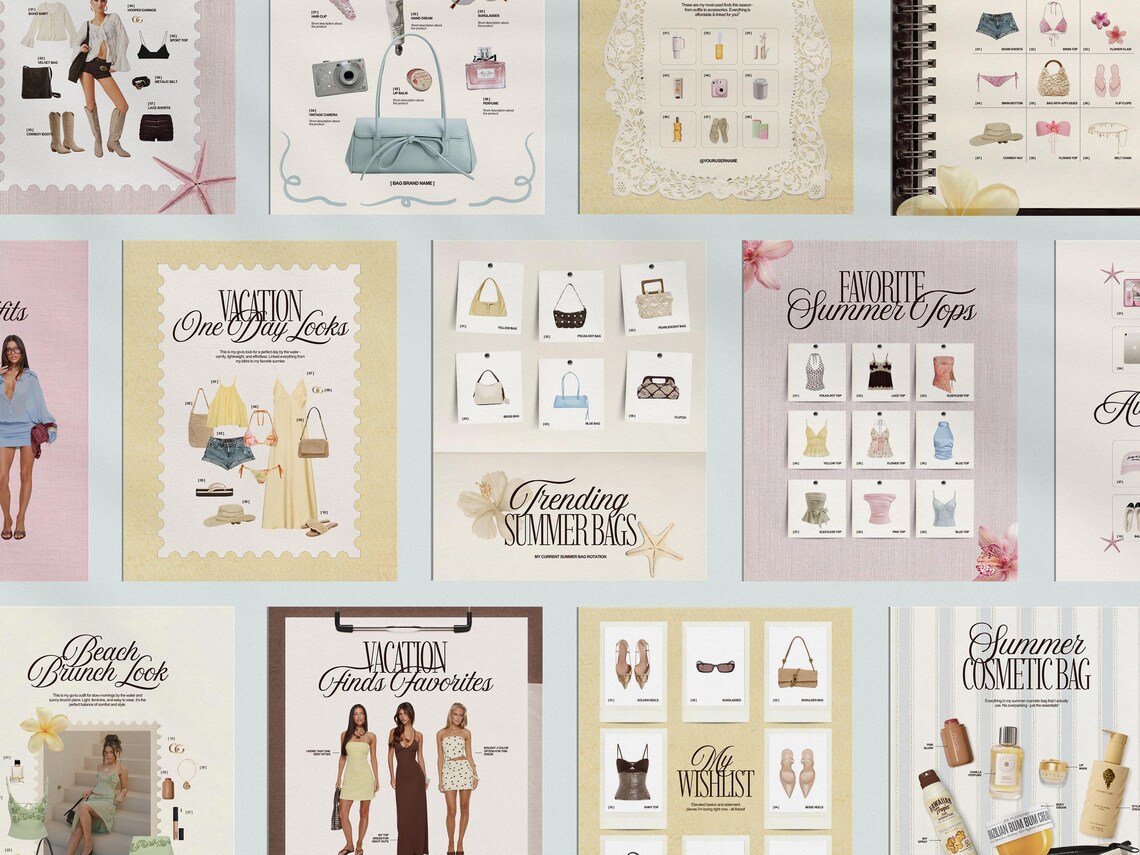 40 Editable LTK Summer Canva Templates | 20 Instagram Posts + 20 ...