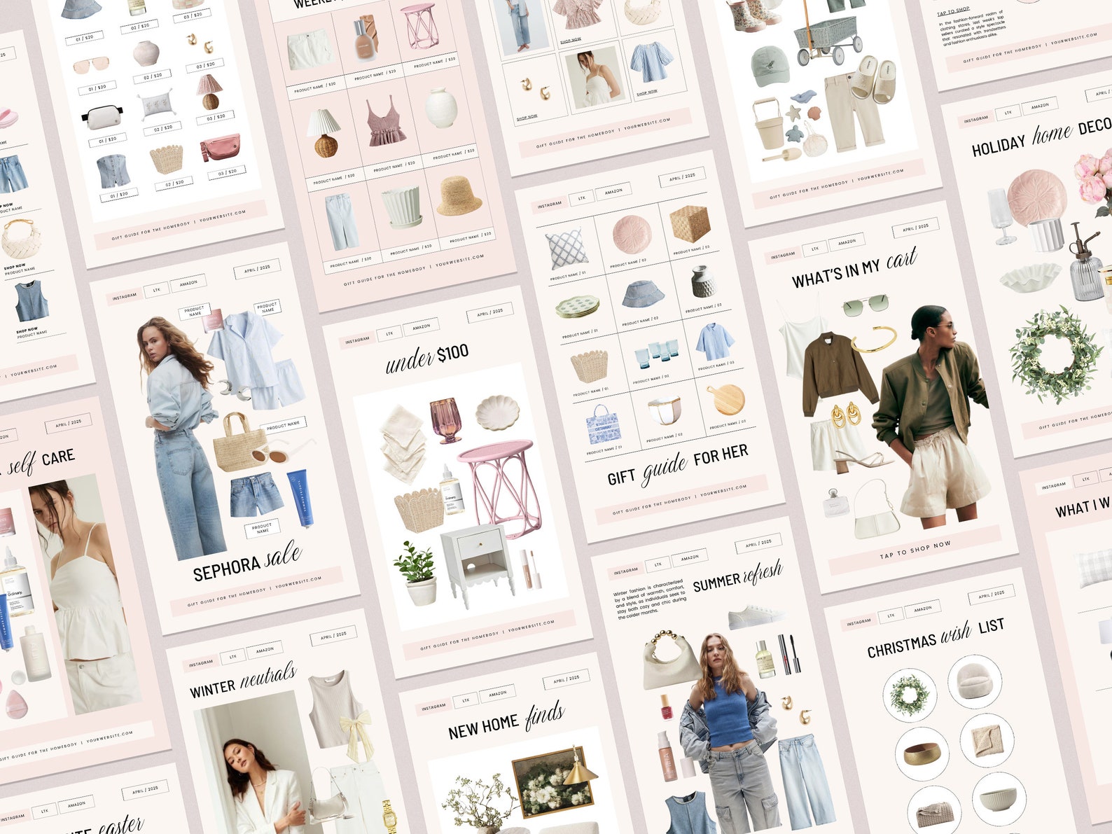 20 Editable Canva LTK Instagram Story Template, Fashion Blogger LTK ...