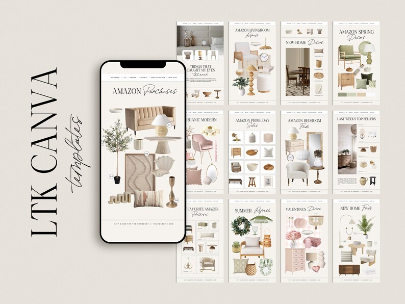 20 Editable Canva LTK Instagram Template, LTK Canva Template, Instagram ...