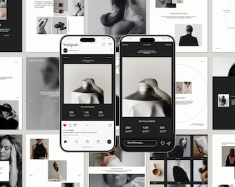 60 Lifestyle Instagram Canva Templates | Editable Post and Story Bundle for Bloggers, Creators, Personal Brands & Small Businesses