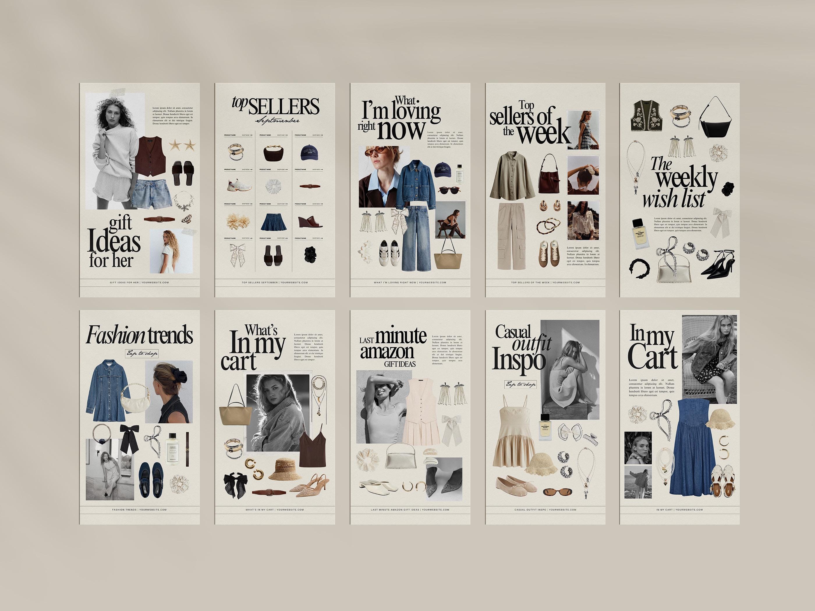 40 Page LTK Instagram Story Canva Template Bundle | Editable Product ...