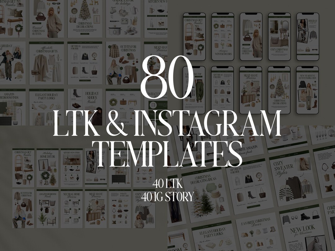 80 Christmas LTK Canva Template Bundle, LTK Instagram Story Template ...