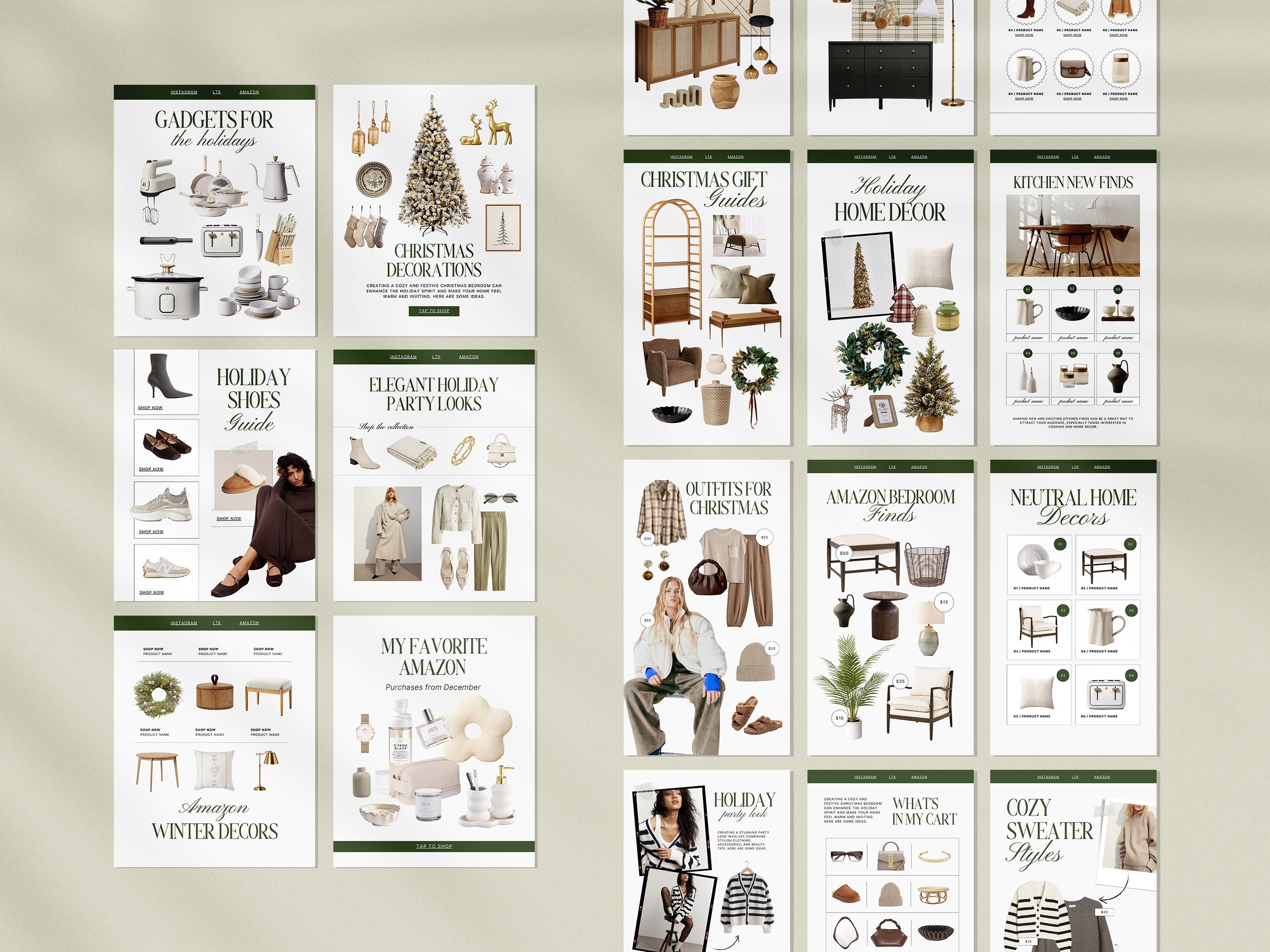 80 Christmas LTK Canva Template Bundle, LTK Instagram Story Template ...