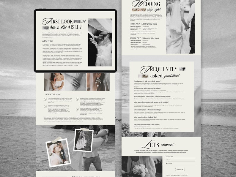 Wedding Photography Guide Canva Website Template with Content, Canva Website, , Wedding Photography Welcome Guide, Photography Pricing Guide image 4