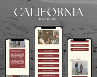 Plantilla de enlaces de Instagram de Showit, plantilla de enlace de Showit en biografía, plantilla de Showit, enlace de Instagram editable en biografía, plantilla de página de destino de Showit