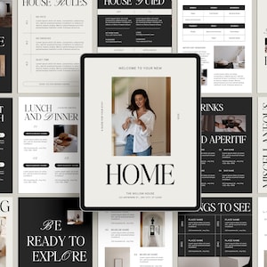 Airbnb Canva Welcome book Template, Printable Airbnb guest Welcome Guide Canva Template, Host Manual Guide Template, VRBO Rental Guest Book