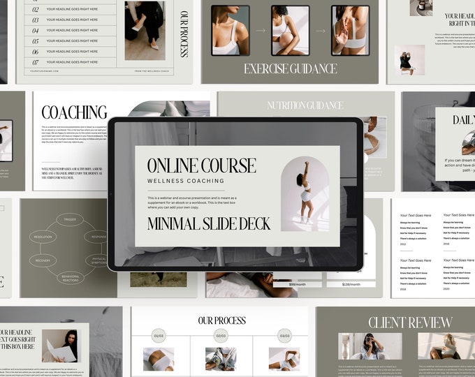 Wellness Coach Slide Deck Canva Template | Editable Presentation for ...