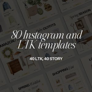 80 bearbeitbare LTK Instagram Canva Vorlagen & Stories Bundle | Influencer Geschenkanleitung und Produktcollage | Personalisierbares Social Media Kit