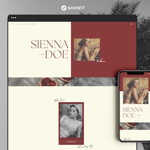 Showit Website Template for Influencers & Content Creators | Editable Modern Design | Blog and Portfolio Layout |  Mobile and SEO-Optimized