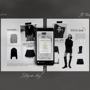 40 LTK Instagram Canva Vorlagen | Bearbeitbares Influencer Social Media Pack | Anpassbare Geschenk & Produkt Collage Designs