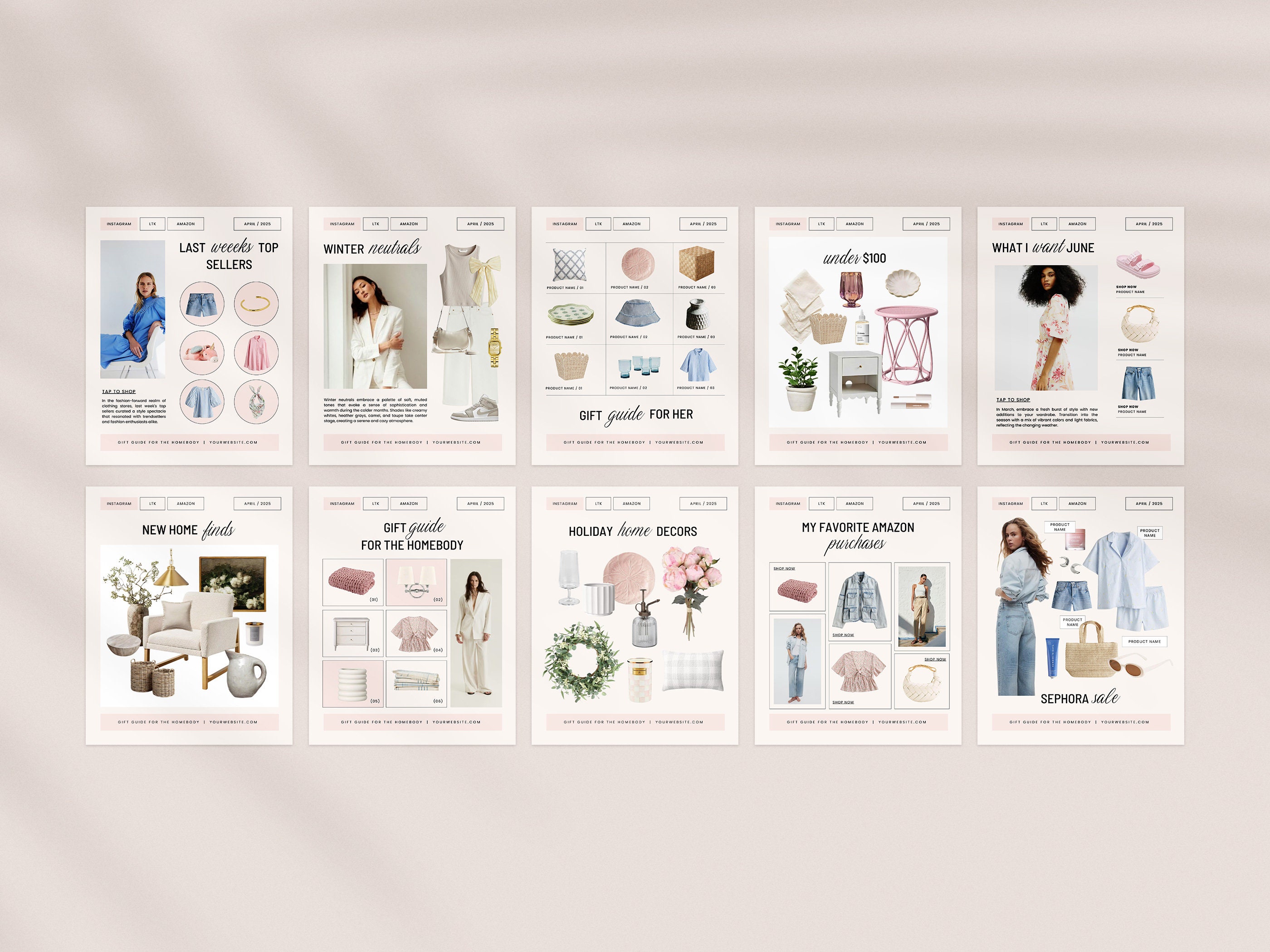 20 Editable LTK Instagram Post Templates | Fashion and Home Decor Gift ...