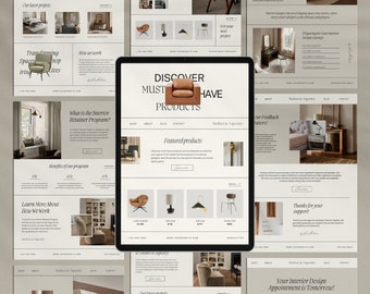 Canva Interior Design Email Template, Editable Canva Email Newsletter, Canva Product Email Template, Interior Email Template, Welcome Email