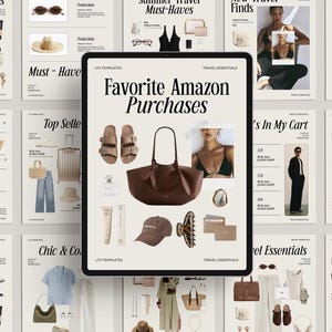 40 bearbeitbare LTK Instagram Canva-Vorlagen | LTK Reise-Geschenkführer & Produkt-Collage-Kit | Anpassbares Fashion and Social Media Content Kit