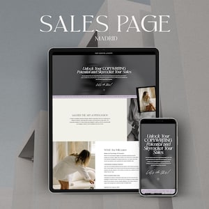 Showit Sales Page Template, Sales Page Website, Showit Template, Showit Website Template, Online Course Sales Funnel, Courses Landing Page