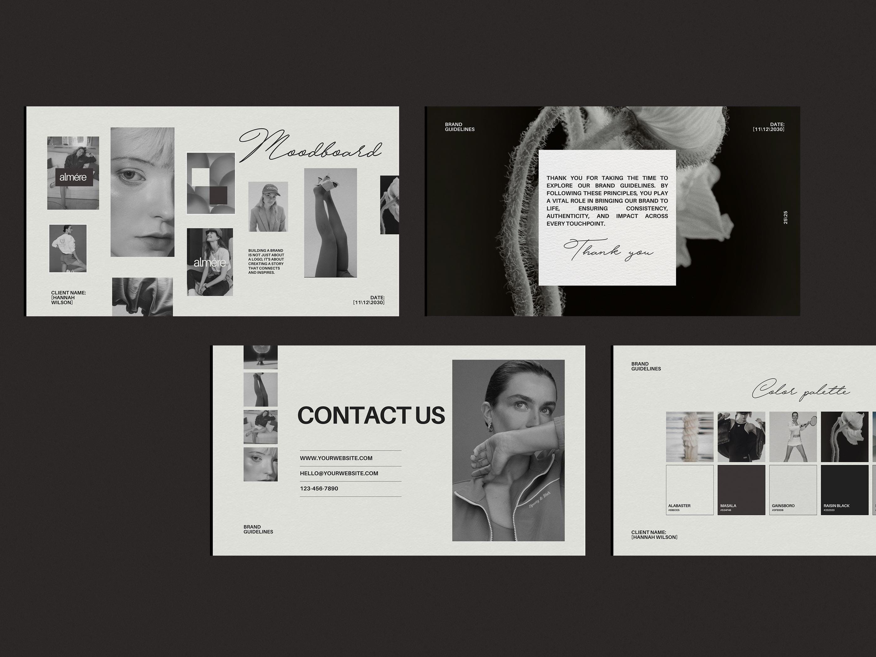 25 Page Brand Guidelines Canva Template | Editable Brand Identity Style ...