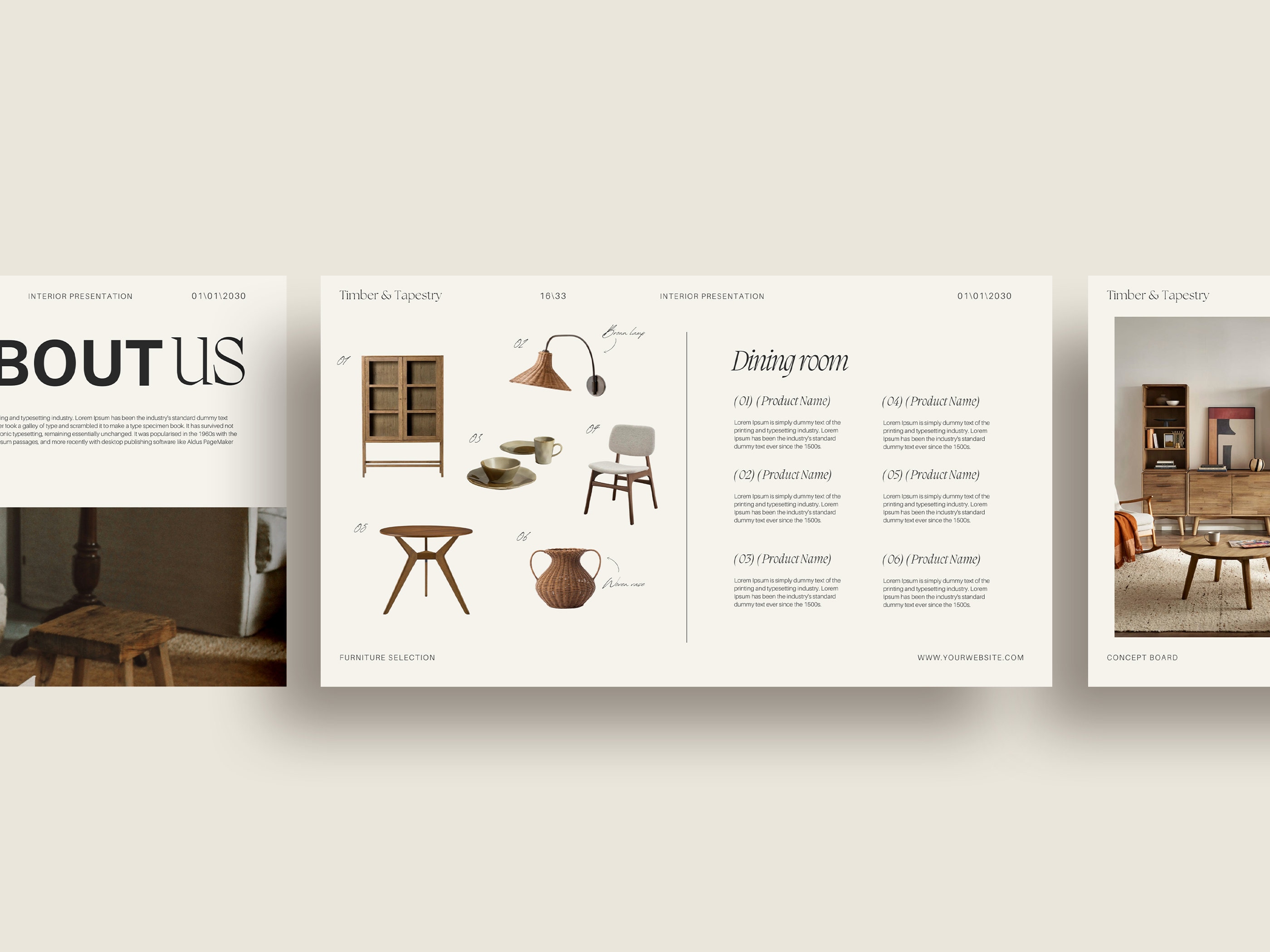 Interior Design Presentation Canva Template, Interior Design Mood Board ...