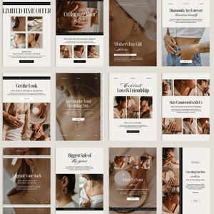 Jewelry Email Canva Template, Email Newsletter, Product Email Template, Beauty Email Template,Welcome Email, Canva Email Marketing Template