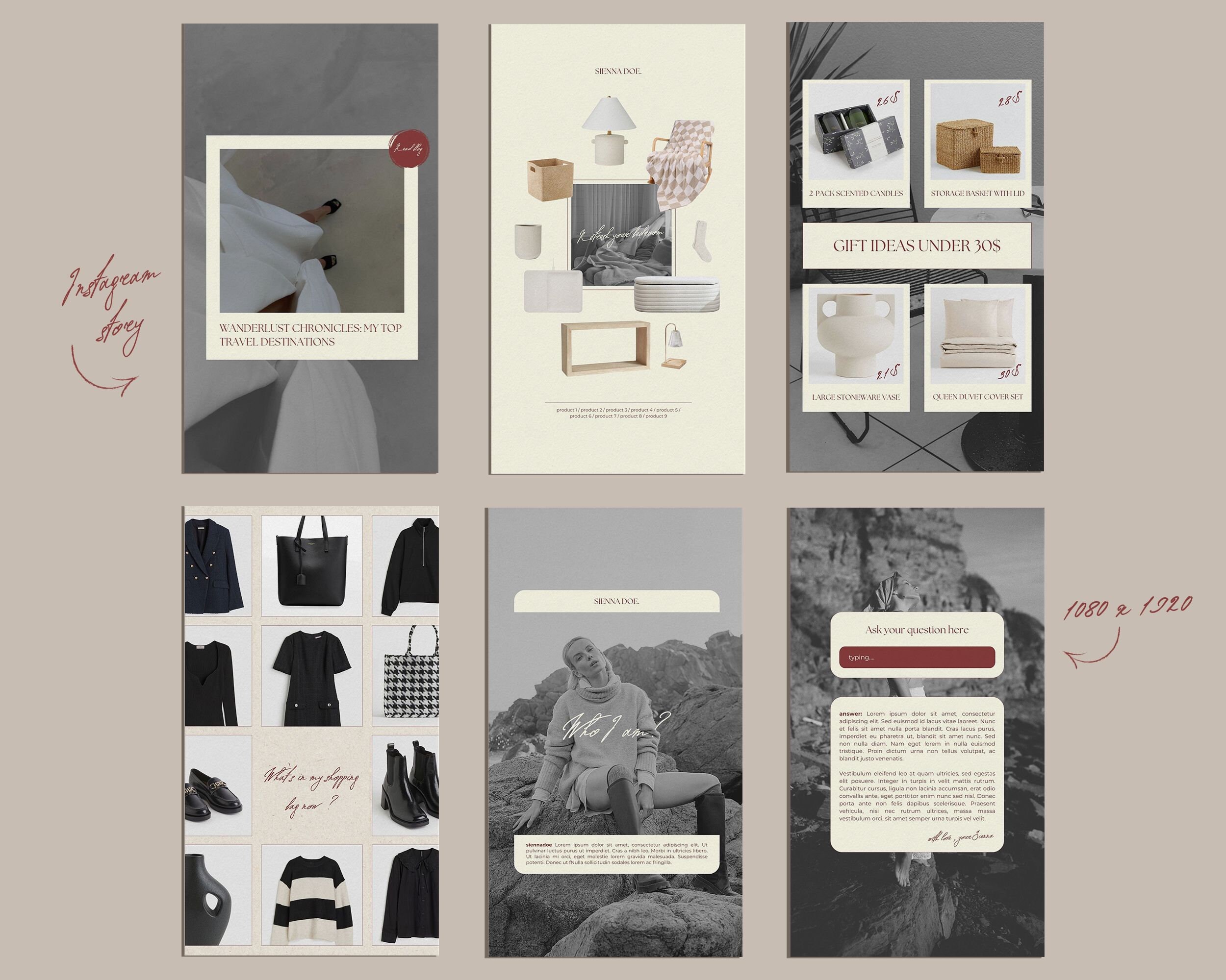 Canva LTK Instagram Story Template, Editable Fashion LTK Canva Template ...