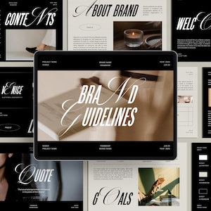 Brand Guidelines Template, Brand Identity Guidelines,  Brand Style Guide, Brand Manual, Brand Guide, Brandbook Template, Canva Template