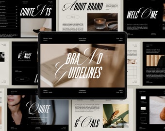Brand Guidelines Template, Brand Identity Guidelines,  Brand Style Guide, Brand Manual, Brand Guide, Brandbook Template, Canva Template