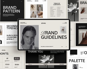 30 Page Prewritten Brand Guidelines Canva Template | Editable Brand Book & Style Guide | Visual Identity Kit for Designers and Agencies