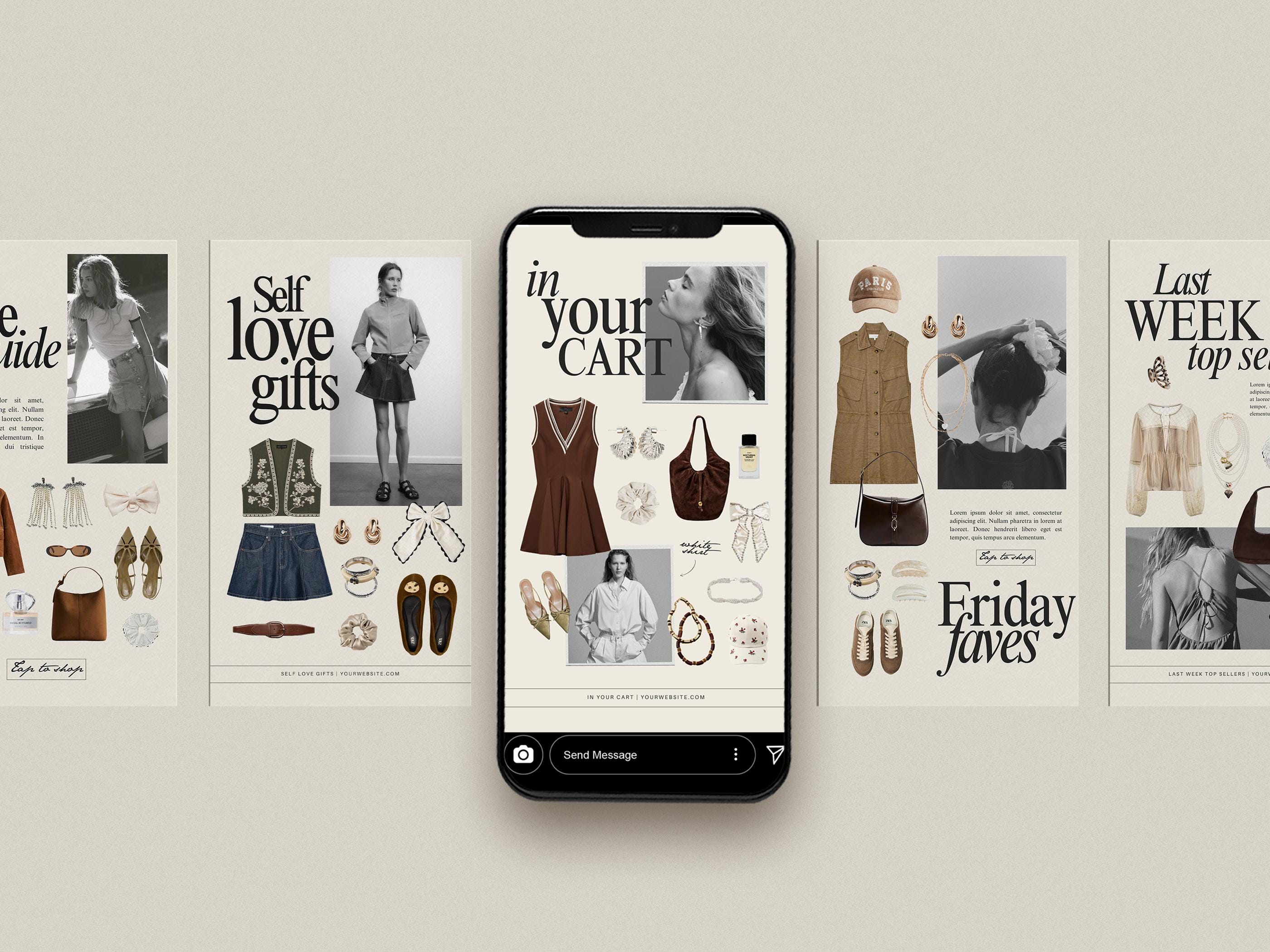 40 Page LTK Instagram Story Canva Template Bundle | Editable Product ...