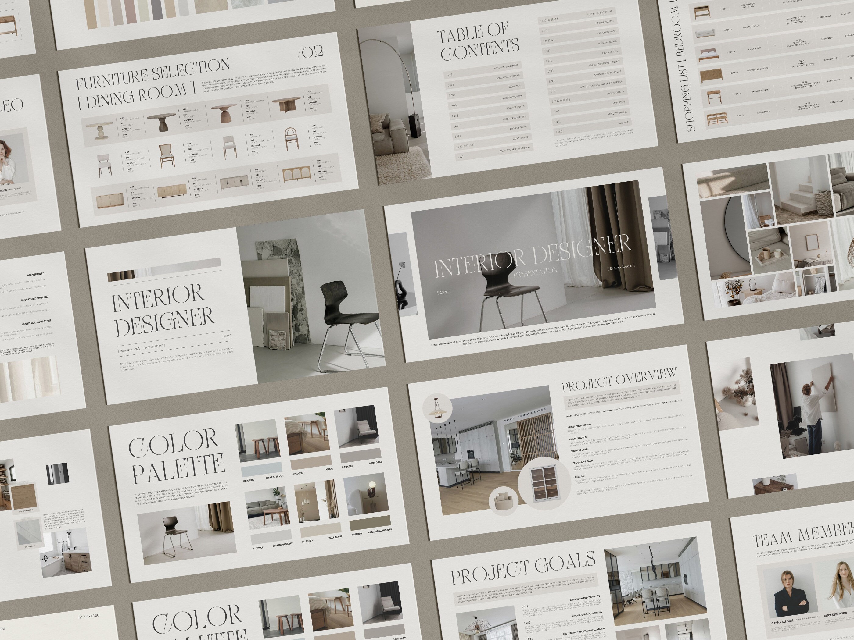 Interior Design Presentation Canva Template, Canva Interior Design ...