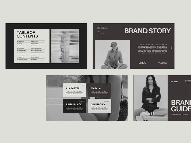 25 Page Brand Guidelines Canva Template | Editable Brand Identity Style ...