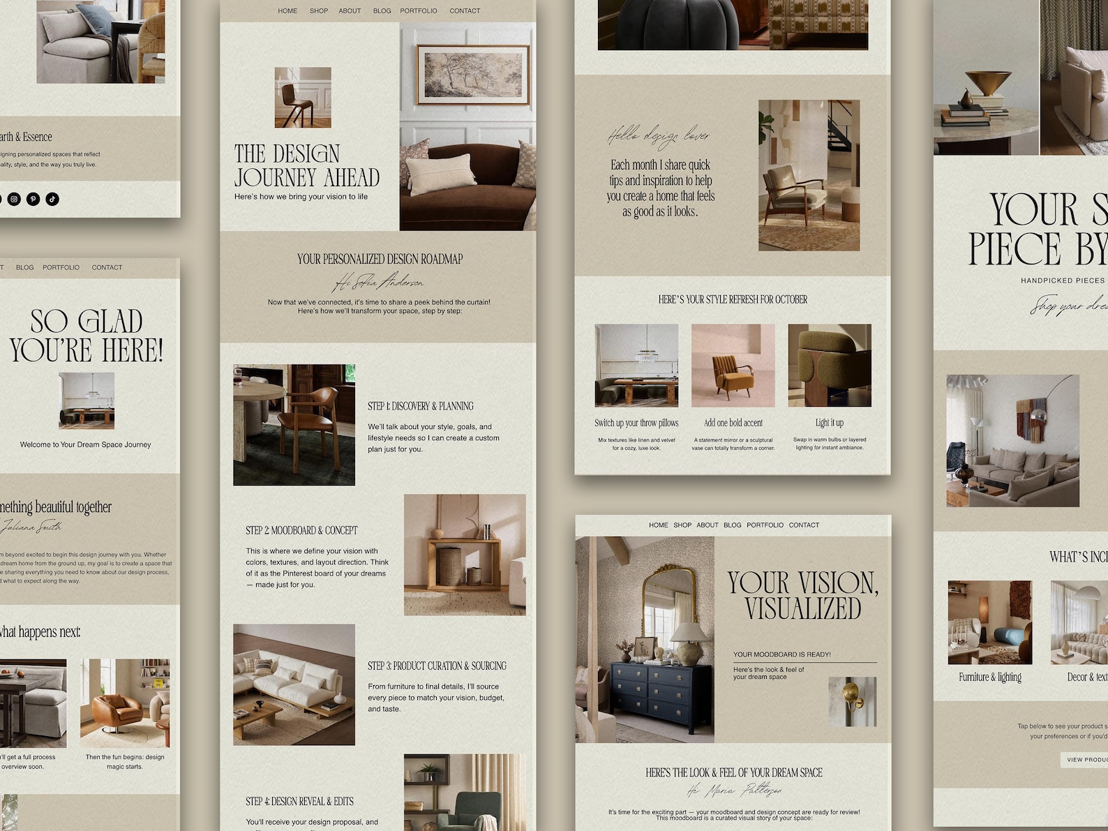 5 Editable Flodesk Email Templates | Interior Design Welcome ...