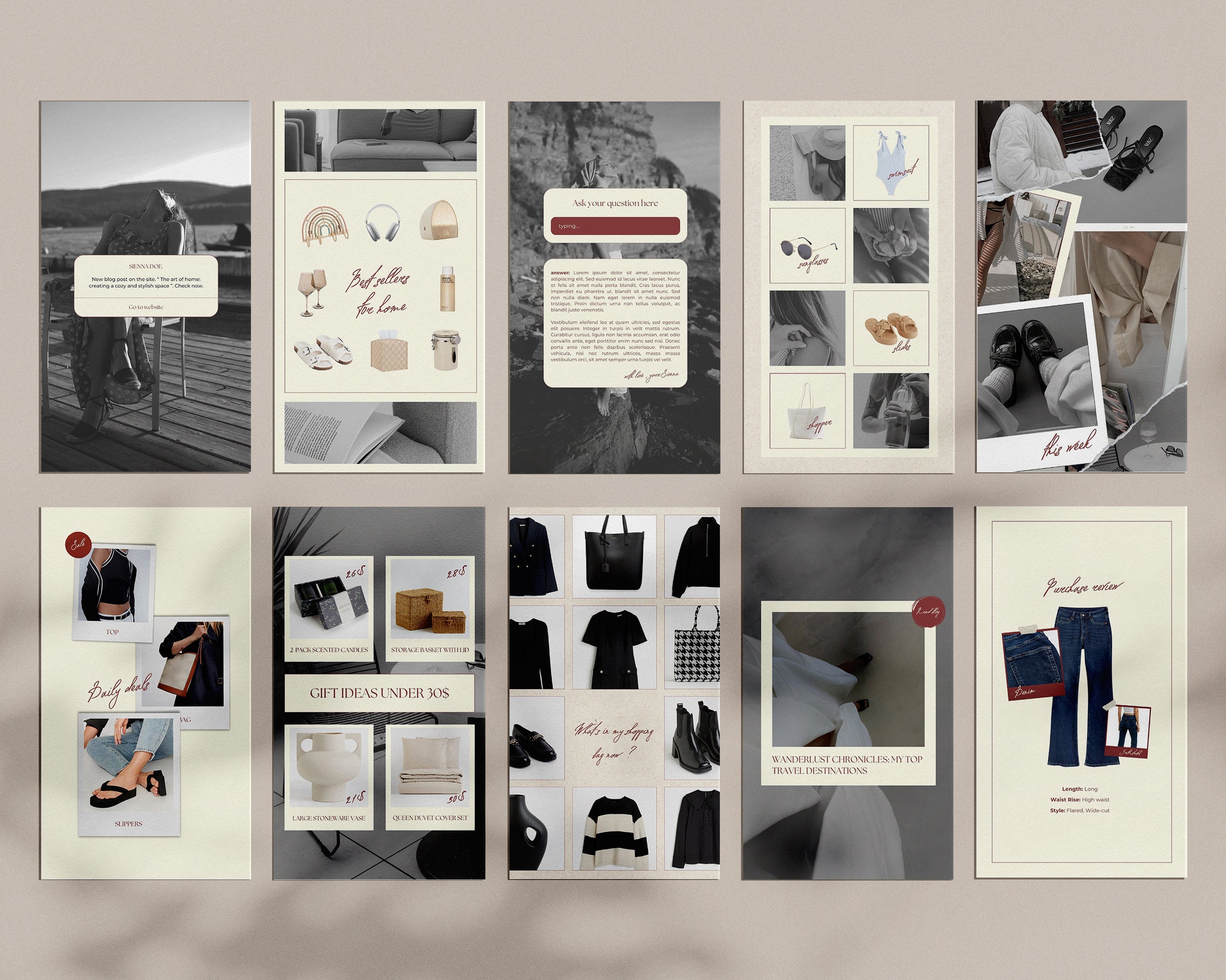 Canva LTK Instagram Story Template, Editable Fashion LTK Canva Template ...