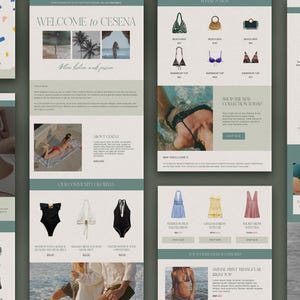 Flodesk Email Newsletter Template, Editable Flodesk Email Templates Collection, Canva Email Graphics, Email Campaign, Marketing Newsletter