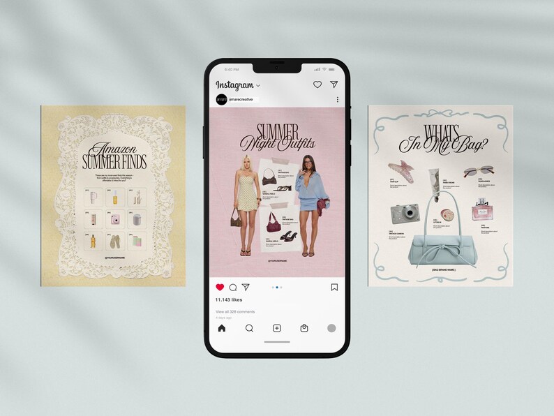 40 Editable LTK Summer Canva Templates | 20 Instagram Posts + 20 ...
